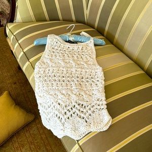 Ann Klein vintage petite small hand made top.  It is white and handmade